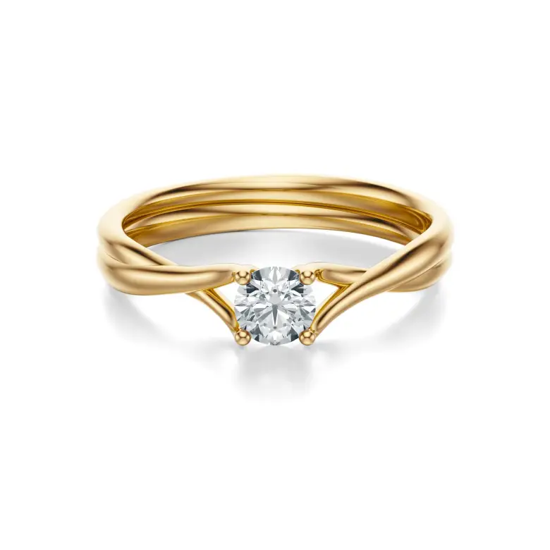 Pierścionek zaręczynowy złoty z diamentem AJPZ_132